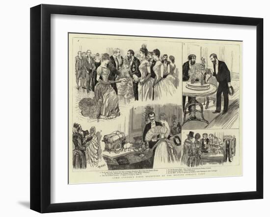 Lord Lytton's First Reception at the British Embassy, Paris-null-Framed Giclee Print