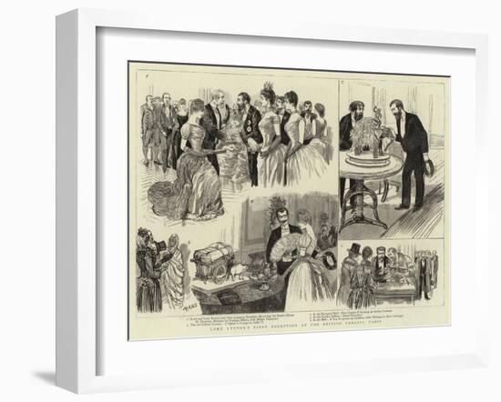 Lord Lytton's First Reception at the British Embassy, Paris-null-Framed Giclee Print