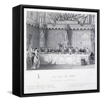 Lord Mayor's Banquet, Guildhall, London, C1856-J Shury-Framed Stretched Canvas