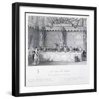 Lord Mayor's Banquet, Guildhall, London, C1856-J Shury-Framed Giclee Print