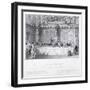 Lord Mayor's Banquet, Guildhall, London, C1856-J Shury-Framed Giclee Print