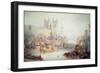 Lord Mayor's Barge at Westminster, 1830-David Roberts-Framed Giclee Print