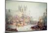 Lord Mayor's Barge at Westminster, 1830-David Roberts-Mounted Giclee Print