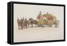 Lord Mayor's Coach Pulled by a Team of Six Horses, 1805-null-Framed Stretched Canvas