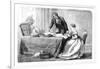 Lord Melbourne (1779-184) Instructing a Young Queen Victoria 1819-190), 1837-null-Framed Giclee Print