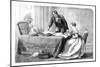 Lord Melbourne (1779-184) Instructing a Young Queen Victoria 1819-190), 1837-null-Mounted Giclee Print