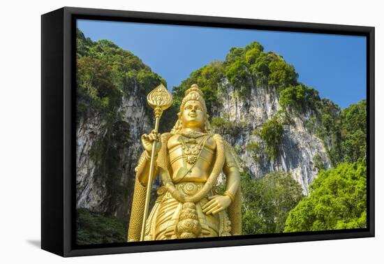 Lord Murugan Statue, largest statue of Hindu Deity in Malaysia, Batu Caves, Kuala Lumpur, Malaysia-Matthew Williams-Ellis-Framed Stretched Canvas