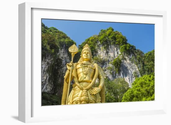 Lord Murugan Statue, largest statue of Hindu Deity in Malaysia, Batu Caves, Kuala Lumpur, Malaysia-Matthew Williams-Ellis-Framed Photographic Print