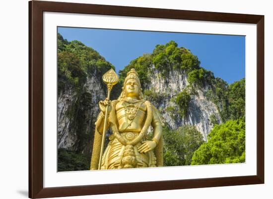 Lord Murugan Statue, largest statue of Hindu Deity in Malaysia, Batu Caves, Kuala Lumpur, Malaysia-Matthew Williams-Ellis-Framed Photographic Print