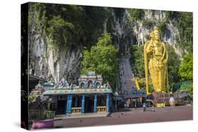 Lord Murugan Statue, largest statue of Hindu Deity in Malaysia, Batu Caves, Kuala Lumpur, Malaysia-Matthew Williams-Ellis-Stretched Canvas