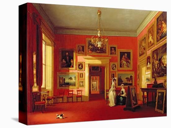 Lord Northwick's Picture Gallery at Thirlestaine House, c.1846-47-Robert Huskisson-Stretched Canvas