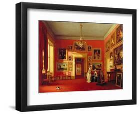 Lord Northwick's Picture Gallery at Thirlestaine House, c.1846-47-Robert Huskisson-Framed Premium Giclee Print