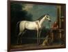 Lord Oxford's "Bloody-Shouldered Arabian" Held by a Groom in Arabian Dress-John Wootton-Framed Giclee Print