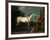 Lord Oxford's "Bloody-Shouldered Arabian" Held by a Groom in Arabian Dress-John Wootton-Framed Giclee Print