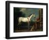 Lord Oxford's "Bloody-Shouldered Arabian" Held by a Groom in Arabian Dress-John Wootton-Framed Giclee Print