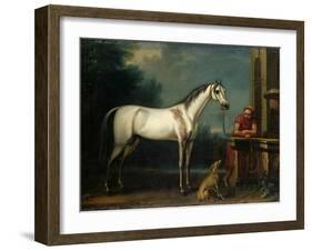 Lord Oxford's "Bloody-Shouldered Arabian" Held by a Groom in Arabian Dress-John Wootton-Framed Giclee Print