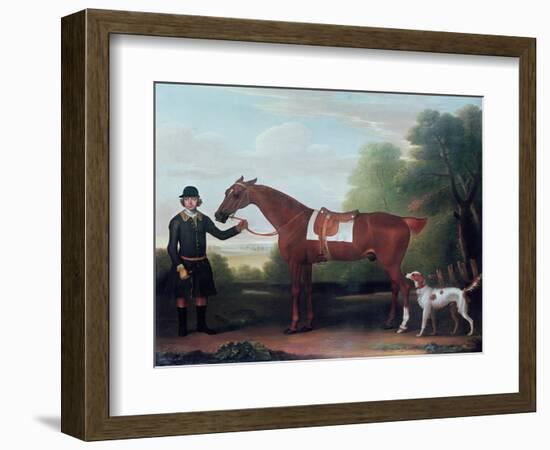 Lord Portman's 'snap' Held by Groom with Dog-James Seymour-Framed Premium Giclee Print