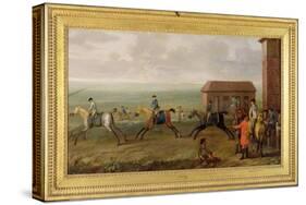 Lord Portmore Watching Racehorses on Exercise on Newmarket Heath, c.1735-John Wootton-Stretched Canvas