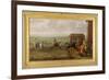 Lord Portmore Watching Racehorses on Exercise on Newmarket Heath, c.1735-John Wootton-Framed Giclee Print