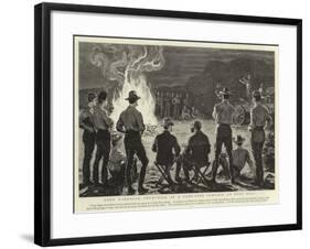 Lord Randolph Churchill at a Camp-Fire Concert at Fort Tuli-null-Framed Giclee Print