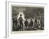 Lord Randolph Churchill at a Camp-Fire Concert at Fort Tuli-null-Framed Giclee Print