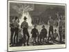 Lord Randolph Churchill at a Camp-Fire Concert at Fort Tuli-null-Mounted Giclee Print