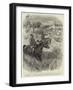 Lord Randolph Churchill in South Africa, Meeting with a Troop of Lions-null-Framed Giclee Print