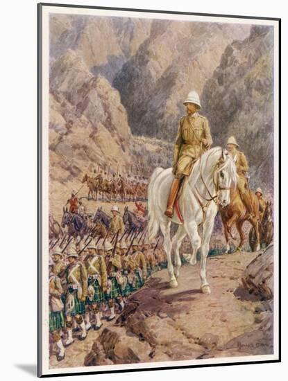 Lord Roberts on the March to Kandahar-Howard Davie-Mounted Art Print