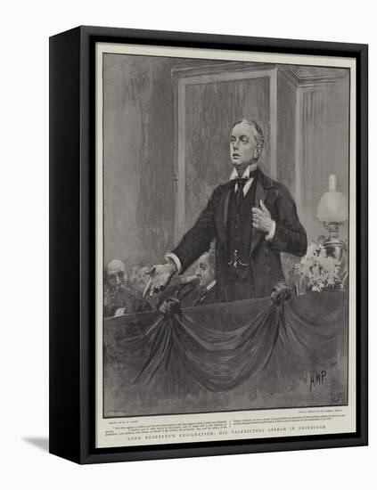 Lord Rosebery's Resignation, His Valedictory Speech in Edinburgh-Henry Marriott Paget-Framed Stretched Canvas