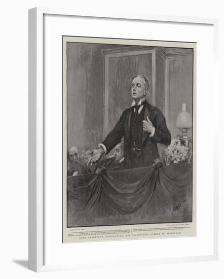 Lord Rosebery's Resignation, His Valedictory Speech in Edinburgh-Henry Marriott Paget-Framed Giclee Print