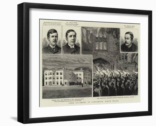 Lord Salisbury at Carnarvon, North Wales-null-Framed Giclee Print