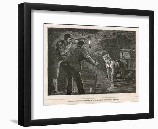 Lord Shaftesbury Inspects the Conditions Endured by Children Working in a Coalmine-null-Framed Art Print