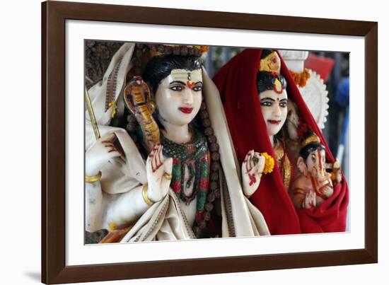 Lord Shiva and his wife Parvati, statues of Hindu gods, Kathmandu, Nepal, Asia-Godong-Framed Photographic Print