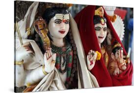 Lord Shiva and his wife Parvati, statues of Hindu gods, Kathmandu, Nepal, Asia-Godong-Stretched Canvas