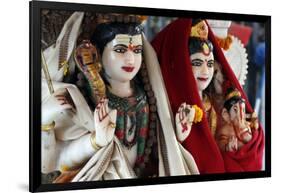 Lord Shiva and his wife Parvati, statues of Hindu gods, Kathmandu, Nepal, Asia-Godong-Framed Photographic Print