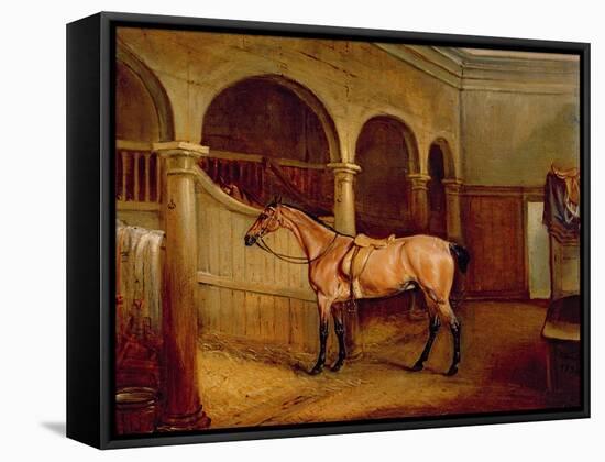 Lord Villiers' Roan Hack in the Stables at Middleton Park, 1834-John E. Ferneley-Framed Stretched Canvas