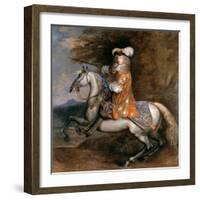 Lord William Cavendish, Later 4th Earl and 1st Duke of Devonshire on Horseback-Adam Frans van der Meulen-Framed Giclee Print