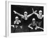 Loreleis Swimming in Underwater Pattern During Dolphin Show at Northwestern University-Francis Miller-Framed Photographic Print