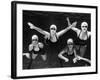 Loreleis Swimming in Underwater Pattern During Dolphin Show at Northwestern University-Francis Miller-Framed Photographic Print