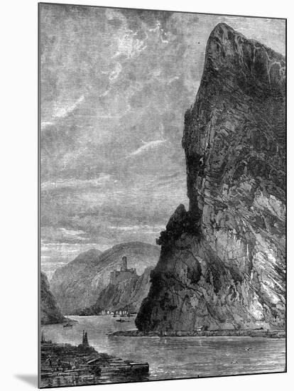 Loreley Rock, Near St Goarshausen, Germany, 19th Century-Richard Principal Leitch-Mounted Giclee Print