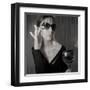 Loren with Wine-NaxArt-Framed Art Print