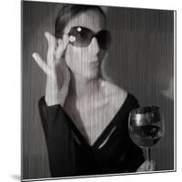 Loren with Wine-NaxArt-Mounted Art Print