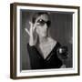 Loren with Wine-NaxArt-Framed Art Print