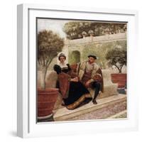 Lorenzo and Jessica, Illustration from 'The Merchant of Venice', c.1910-Sir James Dromgole Linton-Framed Giclee Print