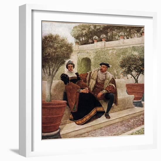 Lorenzo and Jessica, Illustration from 'The Merchant of Venice', c.1910-Sir James Dromgole Linton-Framed Giclee Print