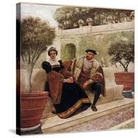 Lorenzo and Jessica, Illustration from 'The Merchant of Venice', c.1910-Sir James Dromgole Linton-Stretched Canvas