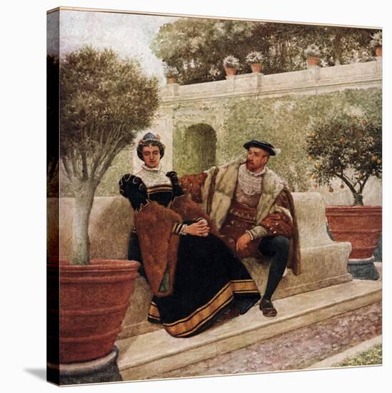 Lorenzo and Jessica, Illustration from 'The Merchant of Venice', c.1910-Sir James Dromgole Linton-Stretched Canvas