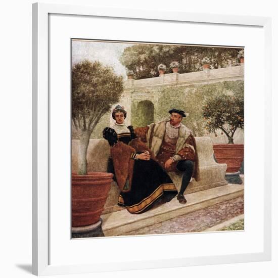 Lorenzo and Jessica, Illustration from 'The Merchant of Venice', c.1910-Sir James Dromgole Linton-Framed Giclee Print