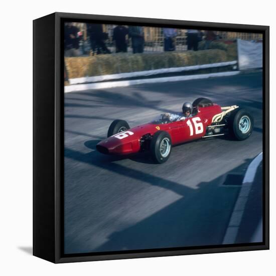 Lorenzo Bandini Driving a Ferrari 246, in the Monaco Grand Prix, Monte Carlo, 1966-null-Framed Stretched Canvas