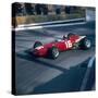 Lorenzo Bandini Driving a Ferrari 246, in the Monaco Grand Prix, Monte Carlo, 1966-null-Stretched Canvas